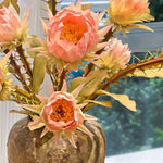 Apricot Protea Crown Artificial Flower Arrangement realistic artificial flower arrangement – product view 6
