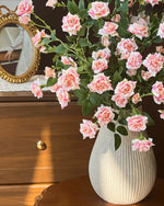 Blush Bubble Rose Artificial Flower Arrangement realistic artificial flower arrangement – product view 5