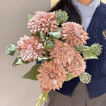 Vintage Fluffy Sunflower Artificial Flower Arrangement realistic artificial flower arrangement – product view 7