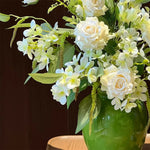 Nordic White Rose & Blossom Breeze Artificial Flower Arrangement realistic artificial flower arrangement – product view 6