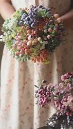 Ethereal Multicolor Berry & Foliage Artificial Flower Arrangement realistic artificial flower arrangement – product view 2