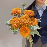 Vintage Fluffy Sunflower Artificial Flower Arrangement realistic artificial flower arrangement – product view 2