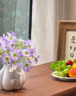Soft Lavender Oxalis Artificial Flower Arrangement with Vase realistic artificial flower arrangement – product view 3