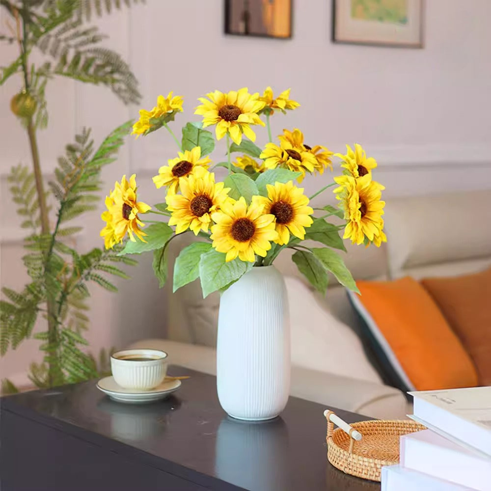Sunny Meadow Cluster Artificial Flower Arrangement realistic artificial flower arrangement