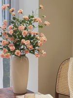 Blush Bubble Rose Artificial Flower Arrangement realistic artificial flower arrangement – product view 3