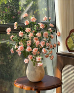 Blush Bubble Rose Artificial Flower Arrangement realistic artificial flower arrangement – product view 9