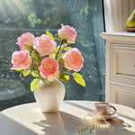 Soft Snow Bloom Artificial Flower Arrangement realistic artificial flower arrangement – product view 4