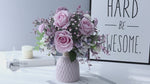 Blush Whisper Pink Artificial Flower Arrangement realistic artificial flower arrangement – product view 3