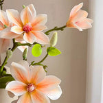 Luxe Ombré Magnolia Tabletop Artificial Flower Arrangement realistic artificial flower arrangement – product view 6