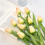 Ethereal Blush Tulip Artificial Flower Arrangement realistic artificial flower arrangement – product view 4