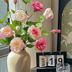 Elegant Blush Lisianthus Artificial Flower Arrangement realistic artificial flower arrangement – product view 3