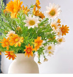 Minimalist Sunset Daisy Tabletop Artificial Flower Arrangement realistic artificial flower arrangement – product view 5