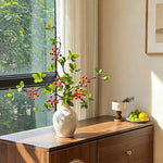 Elegant Zen Crabapple Berry Artificial Flower Arrangement realistic artificial flower arrangement – product view 6