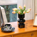 Ethereal Blush Tulip Artificial Flower Arrangement realistic artificial flower arrangement – product view 6