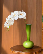 Elegant White Phalaenopsis Faux Orchid Stem realistic artificial flower arrangement – product view 2