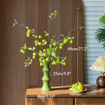 Luxury Oriental Zen Green Berry Artificial Flower Arrangement realistic artificial flower arrangement – product view 7
