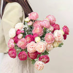 Vintage Ranunculus Ensemble Artificial Flower Arrangement realistic artificial flower arrangement – product view 12