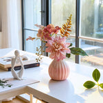 Ethereal Blush Dahlia Nook Artificial Flower Arrangement realistic artificial flower arrangement – product view 6