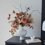 Vintage Terracotta Dried-Floral Artificial Flower Arrangement realistic artificial flower arrangement – product view 4