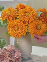 Vintage Fluffy Sunflower Artificial Flower Arrangement realistic artificial flower arrangement – product view 3