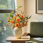 Ethereal Harvest Rose Ensemble Artificial Flower Arrangement realistic artificial flower arrangement – product view 6