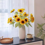Sunny Meadow Cluster Artificial Flower Arrangement realistic artificial flower arrangement – product view 5