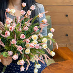 French Romantic Rose Artificial Flower Arrangement realistic artificial flower arrangement – product view 5