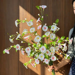 Luxury Blush Morning Glory Artificial Flower Arrangement realistic artificial flower arrangement – product view 6